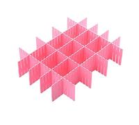 WeFoonLo 8pcs fai da te in plastica cassetto organizzatore regolabile divisori per cassetti per casa armadio ordinato, materiale scolastico ufficio, utensili da cucina utensili(Rosa)