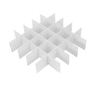 WeFoonLo 8pcs fai da te in plastica cassetto organizzatore regolabile divisori per cassetti per casa armadio ordinato, materiale scolastico ufficio, utensili da cucina utensili (Bianca)