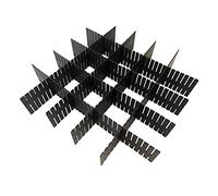 WeFoonLo 8pcs fai da te in plastica cassetto organizzatore regolabile divisori per cassetti per casa armadio ordinato, materiale scolastico ufficio, utensili da cucina utensili (Nero)