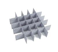 WeFoonLo 8pcs Fai da Te in plastica cassetto organizzatore Regolabile divisori per cassetti per casa Armadio ordinato, Calzini, Materiale Scolastico Ufficio, Utensili da Cucina Utensili (Grigio)