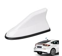 WeFoonLo Copertura per antenna auto, sostituzione del segnale radio aereo del tetto con nastro adesivo per auto, SUV, camion, base decorativa per antenna e migliora il segnale (bianca)