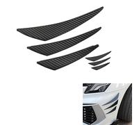 WeFoonLo Universal Car Spoiler Canards Kit Paraurti anteriore Lip Splitter, 6pcs Auto Esterno Morbide Pinne Auto Corpo Anti Collisione Strip Decal Sticker (Fibra di Carbonio)