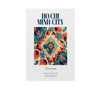 WEGAGTTT Stampa artistica da parete su tela, motivo: Ho Chi Minh City, Vietnam, decorazione artistica da parete per soggiorno, camera da letto, 60 x 90 cm