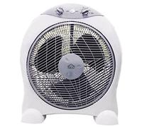 WeG CG CRB1230, ventilatore da tavolo, diametro 40 cm, 3 velocità, comandi frontali, timer. Dimensioni 48,8 x 18,5 x 56,5 cm. Bianco