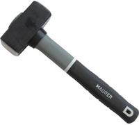 WeGeek, Mazzetta MAURER-PLUS per Muratore 1000gr. Manico TPR bicomponente in gomma e fibra di vetro con collare di protezione. Testa in acciaio forgiato. Spigoli mussati a norma DIN 7475