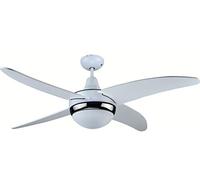 WeGeek, ventilatore da soffitto con telecomando, 4 pale, 1 luce, diametro 120cm e 3 velocità 180/120/80 RPM.