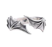 Wegiwuca 2 anelli vintage accoppiati alla moda ala d'angelo retrò per donne uomini coppie gioielli abbinati regali coppia anelli per lui e la sua promessa carino coppia regolabile, One Size, come