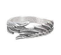 Wegiwuca 2 anelli vintage accoppiati alla moda ala d'angelo retrò per donne uomini coppie gioielli abbinati regali coppia anelli per lui e la sua promessa carino coppia regolabile, One Size, come