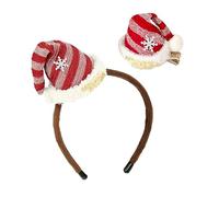 Wegiwuca 2 pz/set fascia di Natale cappello di peluche fiocco di neve forcine per capelli clip per ragazze partito cosplay costume 2023 accessori per capelli copricapo di Natale
