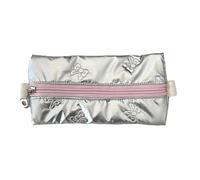 Wegiwuca Astuccio per matite di colore metallico con stampa a fiocco, astuccio per matite di grande capacità, organizer per penne da viaggio, borsa per trucco da viaggio, astuccio per matite di grande