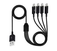 Wegiwuca Cavo di ricarica USB multicharging per tablet e smartphone Stay powereds Up All Day Long Splitter Cable 20 cm/150 cm