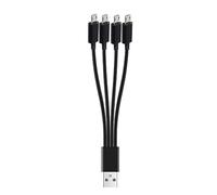 Wegiwuca Cavo di ricarica USB multicharging per tablet e smartphone Stay powereds Up All Day Long Splitter Cable 20 cm/150 cm