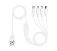 Wegiwuca Cavo di ricarica USB multicharging per tablet e smartphone Stay powereds Up All Day Long Splitter Cable 20 cm/150 cm