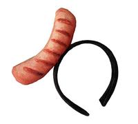 Wegiwuca Hotdog, fascia divertente per feste e cibo, cappello per costume divertente con uova fritte