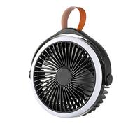 Wegiwuca Ventilatore da soffitto portatile con LED 2400 mAh ricaricabile ventilatore da campeggio ventilatore a 4 velocità per tende per auto