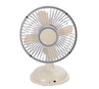 Wegiwuca Ventilatore da tavolo oscillante multifunzione da 14,7 cm, a 2 velocità, alimentato a batteria USB/AA, ventilatore da scrivania retrò USB per camera da letto soggiorno