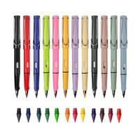 WEGLOK Matite Senza Inchiostro, 24 Pezzi, Penna Riutilizzabile, Scrittura Liscia, Matita eterna, set di matite magiche durevoli, 12 a testa alternata, per Ufficio e Studio, Scrivere e Schizzo