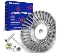 WEGLUST Spazzola rotonda per decespugliatore, 200 x 25,4 mm, con forma conica, rimuove facilmente erbacce e muschio (8 pollici)