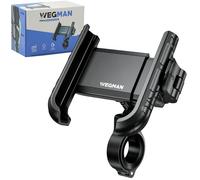 Wegman Supporto per telefono per bicicletta, universale, a sgancio rapido, per bicicletta, bicicletta, fat bike e scooter, girevole a 360°, gomma ammortizzante, fissaggio rapido, universale