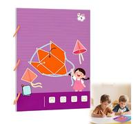 Wegodal Libro di apprendimento della geometria 3D con cordino, libro di apprendimento della geometria 3D con design a corda intrecciata, insegna le formule del volume e dell'area della superficie