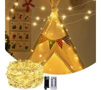 WEGRASY Luci a Stella con Spina, 24m 240 LED Luci Fatate a Stella con Telecomando, 8 Modalità e Timer, Impermeabile, LED Luci Stringa Stella per Interni, Camera da Letto, Matrimonio, Patio, Giardino