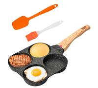 WEGREAT 4 Fori Padella Pancake: Frittata Antiaderente Padella per Pancake in Alluminio, Pancake Piastra per Frittata di Hamburger con Uova Fritte, per Fornelli a Induzione e a Gas