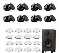 WEGREAT 8 punte per subwoofer: punte per altoparlante con 16 tappetini antiscivolo e 8 cuscinetti base in lega di rame, altezza non regolabile per dispositivi HiFi e altoparlanti