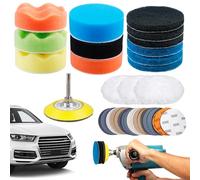 WEGREAT Kit di ripristino dei fari: 41 Pezzi Tamponi di Lucidatura per Auto e Moto, Spugne di Lucidatura Kit di Ripristino Faro FAI DA TE con Carta Vetro