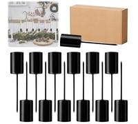 WEGREAT Portacandele a bastoncino, 12 pezzi: metallo nero per candele < 25 mm, candele fai da te, corona dell'Avvento, decorazione