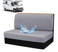WEGREAT Set di 2 coprisedili per roulotte, per roulotte, roulotte, camper, per camper, per tavolo da pranzo, per sedile da viaggio, colore: argento e grigio