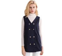 WEHAM Gilet Anti-Radiazioni EMF 5G, Grembiule da Lavoro per maternità, Tunica Protettiva in Tessuto Argentato con Protezione RFID e WiFi,Blu,M