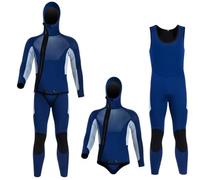 WEHAM Muta Calda in Neoprene da 5 mm per Uomo, Muta da Sub Spessa Divisa, Snorkeling Profondo, Surf, Nuoto, Muta Fredda e bagnata,Blu,L