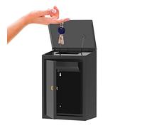 WeHere Scatola per chiavi per montaggio a parete esterna, scatola di ritorno per chiavi per auto, design anti-ladro e impermeabile per esterni, resistente scatola di immagazzinaggio sicura per hotel,