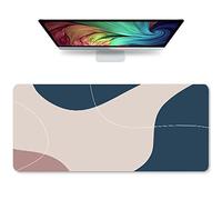 Wehilion Tappetino per mouse da gaming, XXL, 900 x 400 x 4 mm, con bordi cuciti, antiscivolo, grande, multifunzione, con design a blocchi multicolore