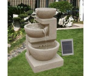 Wehmann Eden Solarbrunnen A Cascata a Livelli con LED, Telecomando