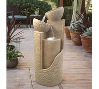 Wehmann Fontana Solare Fontana Solare DUBAI giardino fontana cascata Set completo giardino e Terrazza GIORNO E NOTTE! ✔ NUOVO