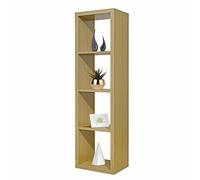 WeHome - Libreria Verticale Moderna a 4 Vani, Libreria Scaffale In Legno Melaminico 42x30x147 cm (Bianco)