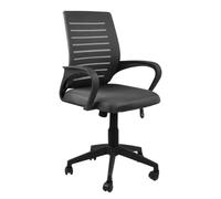 WeHome - Sedia Ufficio Ergonomica Futura, Sedia Scrivania 62x60x95-105 CM, Sedia Da Ufficio Con Braccioli, Seduta Imbottita, Rotazione 360°, Regolabile In Altezza, Base Con Ruote (Nero)