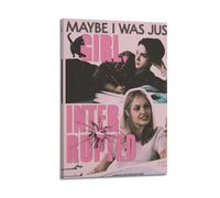 WEHWEGB Poster decorativo da parete con motivo "Girl, Interrupted - Poster decorativo per camera da letto e soggiorno, con immagine di ragazza interrotta", 20 x 30 cm, con cornice