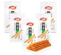 Wei Long Big La tiao - Snack Piccante Cinese | 5 Buste da 106 g | Bastoncini Croccanti al Peperoncino | Gusto Hot & Spicy | Street Food Tradizionale Cinese