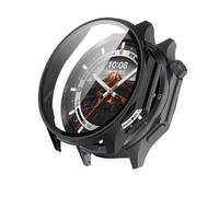Wei Shuqiang Custodia in TPU e vetro temperato for orologio X2 / X3(PC black,For Oppo Watch X2)