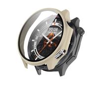 Wei Shuqiang Custodia in TPU e vetro temperato for orologio X2 / X3(PC ivory white,For Oppo Watch X2)