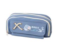 Wei Wu Xian Anime Astuccio 3D Stampa a doppio strato LAN Wang Ji Scatola di Cancelleria Grande Capacità Forniture scolastiche Cancelleria Studenti, Blu (tipo 2), 20 x 11 x 5.5 cm, Astuccio
