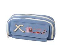 Wei Wu Xian Anime Astuccio 3D Stampa a doppio strato LAN Wang Ji Scatola di Cancelleria Grande Capacità Forniture scolastiche Cancelleria Studenti, Blu (tipo 1), 20 x 11 x 5.5 cm, Astuccio