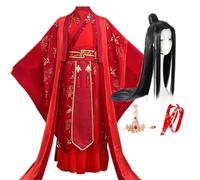 Wei Wu Xian Cosplay Costume Antico Cinese Hanfu Lan Wang Ji Abito da sposa | Wei Ying Costume, anime MDZS Cosplay Props Outfits, Halloween Comic Show per uomo e donna