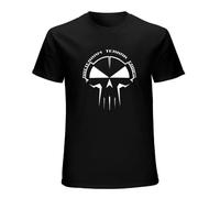 WEI ZUI YE Mens Rotterdam Terror Corps Schwarz Hardstyle Gabba Hardcore Techno Round Neck Short Sleeves Cotton Casual Round Neck T Shirt Black XL