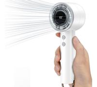 (WeiÃe Digitalanzeige) JATEKA Mini tragbarer Ventilatore manuale, Ventilatore USB, Ventilatore manuale con indicatore LED, Ventilatore manua