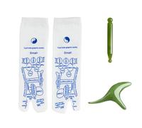 WEIAIGI Set di calzini per terapia riflessa, con strumenti per massaggi, sollievo per i piedi e agopunto, terapia dei riflessi, calzini per massaggio ai piedi (bambina)