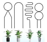 WeiaiziY 4 supporti per piante rampicanti da interni, supporti per piante per vasi, paletti di supporto per piante, traliccio in metallo per giardino in vaso, Hoya, rose edera, cetrioli, clematide