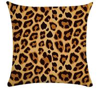 WEIANG - Federa per cuscino double-face, motivo: leopardo, zebra, giraffa, tigre, 50 x 50 cm (09)
